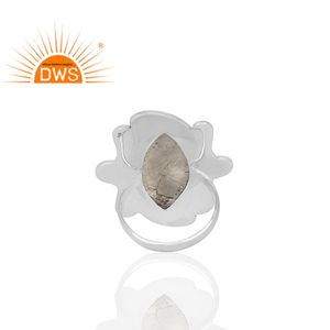 Anillo apilable de plata de ley con Luna de arcoíris natural, joyería personalizada - Product Image 4