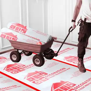 Decorative Home Improvement White Self Adhesive Sticky Floor Cover Fleece Flooring Protector