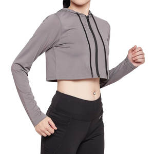 Sudadera Corta con Capucha para Mujer, Superventas, Transpirable, de Alta Calidad, Diseño Original, Logotipo Frontal Personalizado, 100% Algodón Felpa, Ecológica - Product Image 3