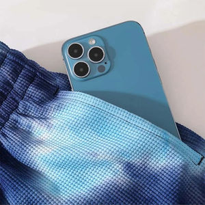 Pantalones cortos de entrenamiento para hombre con logotipo personalizado, novedad de verano, algodón orgánico, respetuosos con el medio ambiente, patrón sólido, teñido anudado, dos bolsillos personalizables - Product Image 4