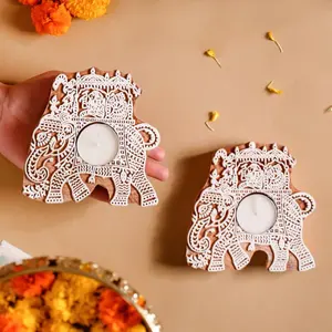Customizable Wooden <b>Tealight</b> <b>Holder</b> for Festive and Wedding Table Decoration Home Decoration from Indian Supplier - Product Image 6