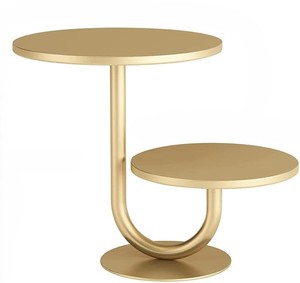 Trending 2 Tier Gold Metal Round Cake & Cupcake Stand en tarifa al por mayor para restaurante Hotel Home - Product Image 3