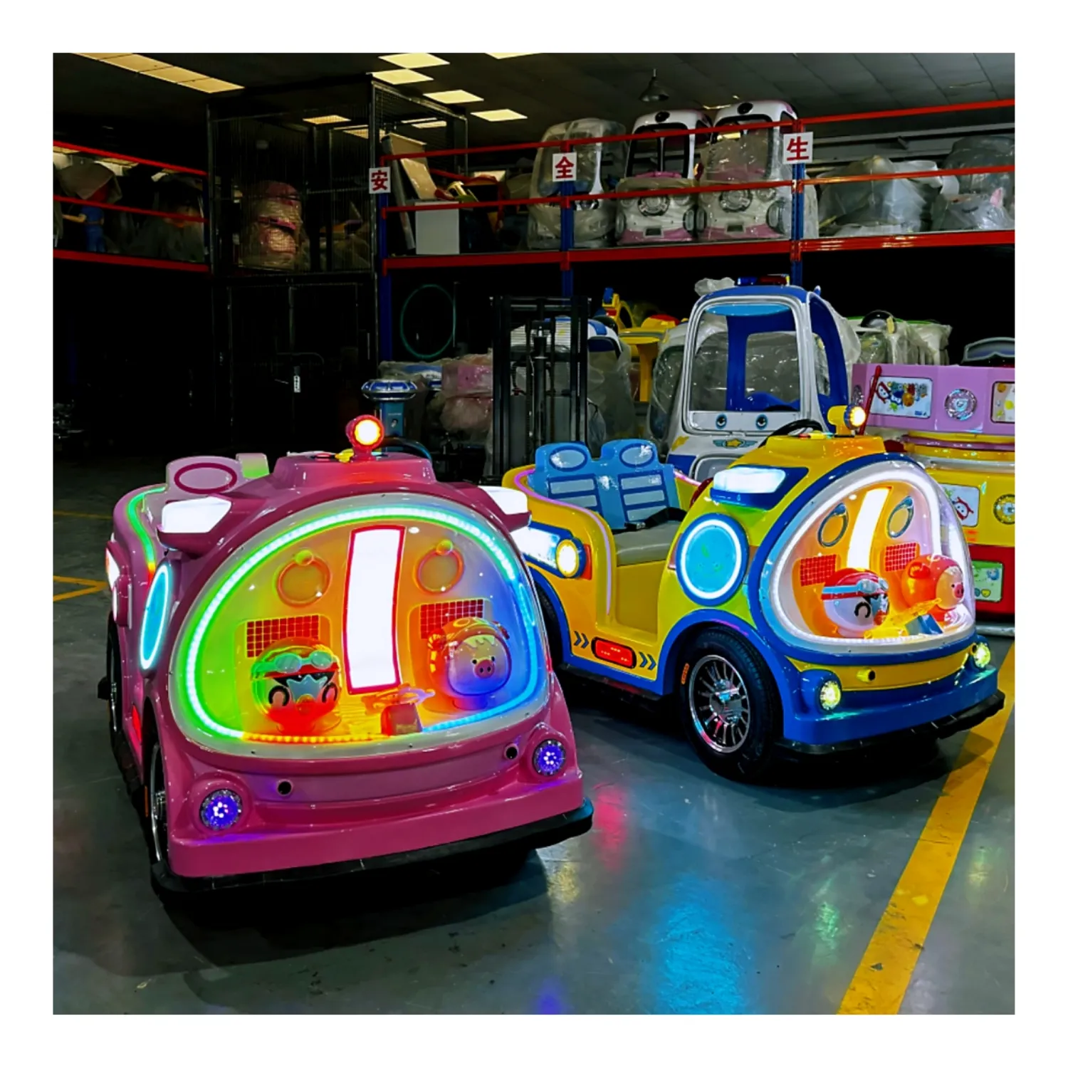 Save And Durable Fiberglass Materials Amusement Park Car Kid Bumper Kiddie Ride Bumper Cars For Sale
