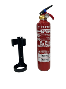 Extincteur à poudre ABC portable AUXI-FOC 1KG certifié EN3 |   Cylindre en acier au carbone |   Tuyau flexible de 3 à 4 m de portée de décharge |   Feu - Product Image 2