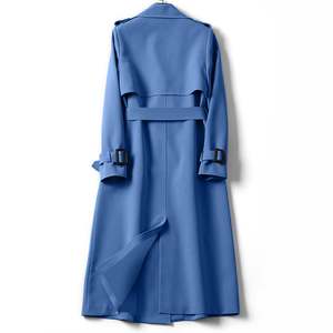 เสื้อโค้ทกันหนาวไซส์ใหญ่แบบใหม่สำหรับผู้หญิง เสื้อโค้ทยาวบุผ้าไหม เป็นมิตรกับสิ่งแวดล้อม สวมใส่สบาย แบบกระดุมแถวเดียว - Product Image 2