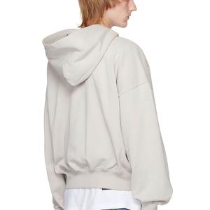 Moitié Blanc Full Zip up Hoodies Unisexe De Luxe Qualité 100 Coton Polaire Heavyweight Thermique Confortable Élégant Hommes Zip Hoodies - Product Image 2