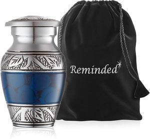 Handmade <b>Large</b> Adult Size Mosaic Aluminium Glass Cremation <b>Urn</b> Individual Tiles Applied Burial Unique Funerals Funeral Supplies - Product Image 3