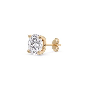 Boucle d'oreille à diamant rond pour homme, 0,30 ct, diamant cultivé en laboratoire, en platine, à porter au quotidien, cadeau - Product Image 2