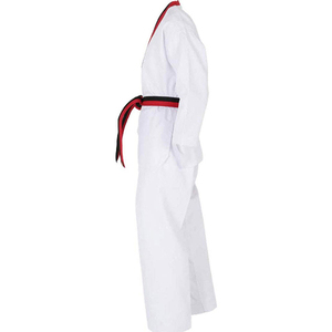 Venta al por mayor de ropa de Taekwondo hecha de algodón totalmente personalizada, ropa de lucha, uniforme de Taekwondo de artes marciales barato de buena calidad - Product Image 3