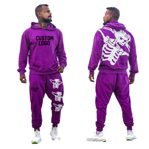 2025 Unisex personalizado para Puff Print Flared Pullover Sudadera con capucha Chándales Trending Winter Sweatsuit con trajes de sudor apilados para hombres - Product Image 6