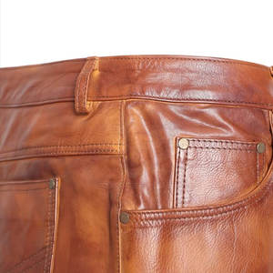 กางเกงหนังแท้ของผู้ชายกางเกงจ็อกเกอร์หนังสำหรับผู้ใหญ่กางเกงหนังนุ่มคุณภาพสูง - Product Image 4