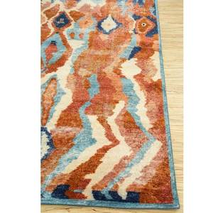 Tapis en laine noué à la main Erbe, motif géométrique abstrait rouge-orange, Kilim pour adolescents, pour entrée de maison, couloir - PKWL-7007 9x12 Rectangulaire - Product Image 4