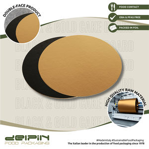 Hecho en Italia Laminado Desechable Redondo Negro y Dorado Pastel Tablero Cartón Diferentes Tamaños Listo Para Enviar - Product Image 3