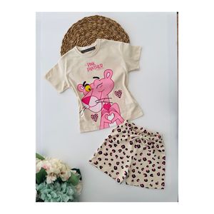 I miei piccoli pantaloncini rosa pantera ragazze cotone Set-rosa