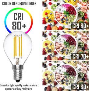 Clar-vintage E14 LED bóng đèn dây tóc toàn cầu 4 Wát, tương đương với 30 Wát-40 Wát, ấm áp trang trí ánh sáng - Product Image 4