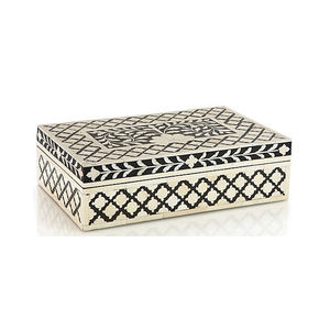 Caja de nácar hecha a mano de tendencia caliente caja de joyería con Incrustaciones de nácar rectangular para accesorios y decoración - Product Image 3