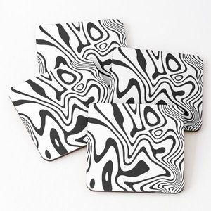 Classique zèbre émail imprimé Design sous-verres en bois Style Unique carré tasse à thé tapis et tampons napperons fournitures pour la maison et le Restaurant - Product Image 2