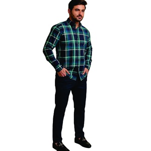 เสื้อเชิ้ตแขนยาวโอเวอร์ไซส์สำหรับผู้ชาย, เสื้อผ้าฝ้ายหลากสีลำลองใหม่มีในสต็อก - Product Image 3