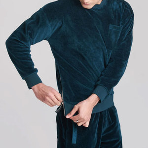 Prix bas Survêtement en velours pour homme Nouveauté Survêtement en velours pour homme au top du design Survêtement en velours fabriqué au Pakistan - Product Image 5