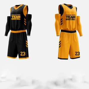 Ensemble d'uniformes de basket-ball unisexe, sublimation personnalisée, 100% respirant, léger, jersey et short à séchage rapide pour toutes les saisons - Product Image 4