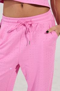 Pantalones Deportivos Casuales de Fitness para Mujer, con Pedrería de Lujo, con Cordón, Transpirables, para Invierno, Estilo Urbano, Hip Hop, Ropa Deportiva - Product Image 6