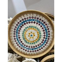Nouveautés 2022 Panier suspendu mural en jonc de mer naturel tressé, design artistique moderne et antique, origine Vietnam, plusieurs tailles