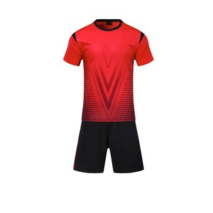 Maillot de football/football personnalisable uniforme à manches courtes 100% polyester séchage rapide respirant nom/numéro impression équipe personnalisée - Product Image 2