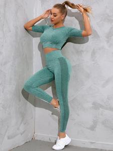 Ensemble de vêtements de sport pour femmes 2 pièces Ensemble de yoga personnalisé sans couture Vêtements d'entraînement Vêtements de sport Ensemble de fitness pour femmes - Product Image 4