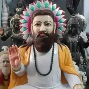 Premium Quality White Makrana Marble Sant Ravidas Ji Statues and Figurines For Religious and Decor Uses at Wholesale Prices OEM