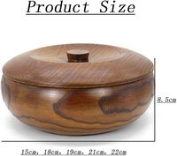 Offre Spéciale – Bol à Salade Jetable en Bois Sculpté Classique de Haute Qualité (16,5x8,5cm) – Écologique, Emballage Personnalisé pour