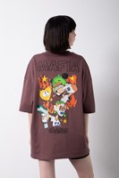 T-shirt Oversize Décontracté en Coton 100% pour Femme, Impression Avant et Arrière, Qualité Supérieure, Personnalisable, Style Hip Hop, Vente en Gros