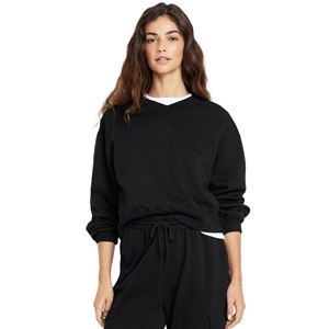 Top court à manches longues, coupe ample, respirant, multicolore, décontracté, avec logo personnalisé pour femmes - Product Image 5