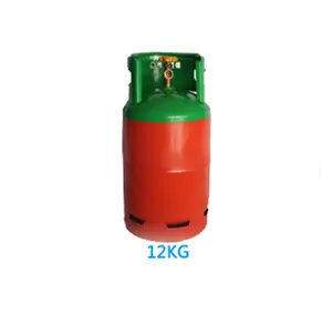 Cilindros de gas de acero soldado, capacidad de agua de 26,2 L, 12,5 kg, 34bar, HP295 LPG, rellenables, con certificado ISO4706
