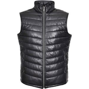 Chaleco de Motociclista de Cuero Genuino Acolchado para Hombre, Corte Tradicional, Diseñado para Comodidad en el Uso Diario y un Estilo de Motocicleta Simple y Atemporal - Product Image 1