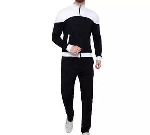 High Grade <b>Men's</b> Contrast Tracksuit Stand Collar Zipper <b>Jacket</b> <b>Slim</b> <b>Fit</b> Jogger Set Custom Print Sportswear Breathable Sweatsuits - Product Image 1