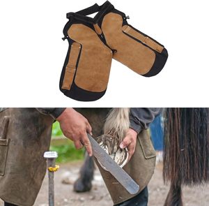 Maréchal ferrant en cuir fait main tablier de qualité supérieure pour cheval ferrage équitation travail de forgeron cadeau idéal pour maréchaux - Product Image 2