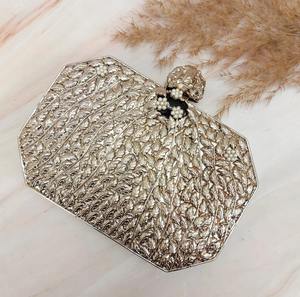 Classic mother of pearl <b>clutch</b> <b>Bag</b> with elegant clasp closure <b>For</b> Women <b>Wedding</b> Party At Very Low Price By HF CRAFTS - Product Image 2