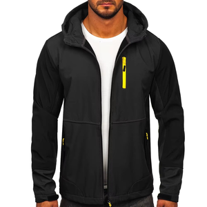 Vente en gros de vestes softshell de pluie de course légères de qualité supérieure pour hommes, support respirant et coupe-vent en toile respirante sur le devant - Product Image 2