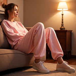 Sweatpants Women Oversize <b>Jogging</b> Wear 100% Cotton Fleece Loose Fit Wide Leg Pants Women Fitness Wear Trouser Ladies - Product Image 2