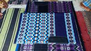 Mantas de sillín occidental hechas a mano, almohadilla de sillín occidental hecha con lana NZ y cuero Premium, almohadilla de sillín ecuestre y lana brillante - Product Image 5