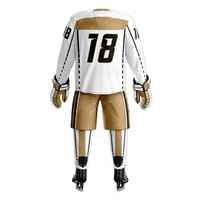 Uniforme de hockey sur glace pour hommes de qualité supérieure avec tissu respirant, coupe confortable et design personnalisé pour les sports d'équipe