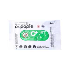 Dr. Papie 100% Cotton Cooling Patch with Herbal Extracts for Fever & Itchy Skin Relief Kids Baby Supplies Towel <b>Wipes</b> - Product Image 3