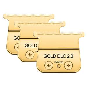 3 Cuchillas de Repuesto de Acero Inoxidable Compatibles con DLC 2.0 para Recortadora Gold 2.0, Paquete de 3 - Product Image 1