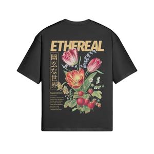 เสื้อยืดลายดอกไม้ญี่ปุ่น ระบายอากาศได้ดี ซักน้ำได้ ผ้าฝ้ายแท้ แบรนด์แฟชั่น เสื้อยืดแขนสั้น - Product Image 1