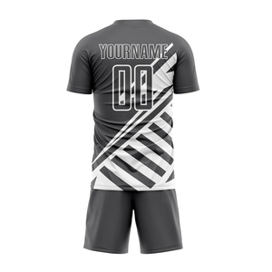 Tenue de football personnalisée avec logo sur mesure, uniforme de football professionnel imprimé par transfert thermique, 100% polyester respirant et à séchage rapide - Product Image 2