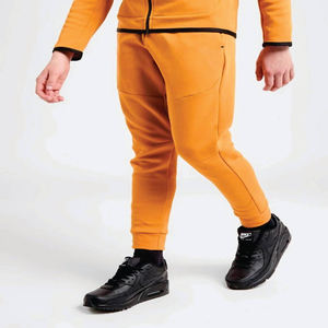 Logotipo de marca personalizado 69% algodón 31% poliéster naranja niños Tech polar chándal con cremallera completa Joggers pantalones de chándal - Product Image 2