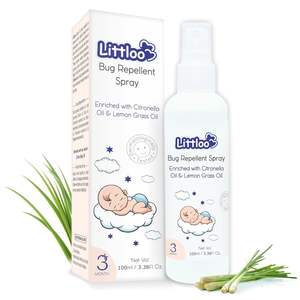 Littloo Spray Repelente de Insectos Enriquecido con Natural para Protección de Larga Duración en Interiores y Exteriores de Insectos para Niños-100ml - Product Image 1