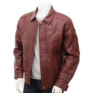 Blouson d'hiver personnalisé OEM pour homme, en toile de canard et cuir PU solide, avec fermeture éclair frontale et fermoir de pompier, style charpentier, en cuir de vachette - Product Image 1