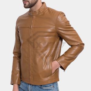 Chaqueta de cuero con cuello levantado a la moda para hombre, traje largo de invierno de Color callejero personalizado, nuevo artículo fresco - Product Image 3