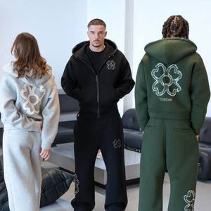 Sudadera Unisex con Cristales de Imitación, 100% Algodón, Estilo Urbano Holgado para Invierno, Logotipo Personalizado Disponible, Lujo Brillante - Product Image 1